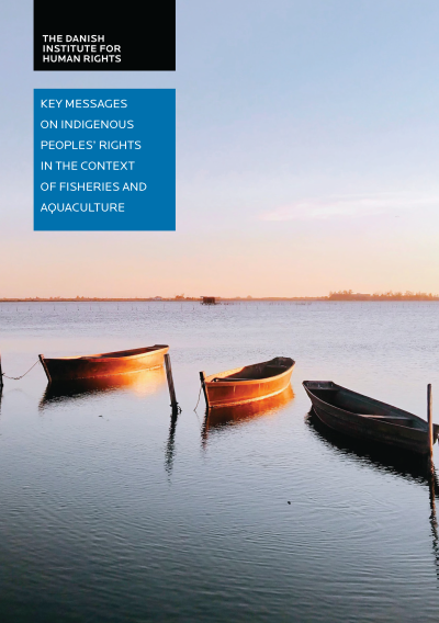 Cover of publication key messages on indigenous peoples' rights showing three boats in water