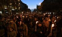 Students protest to demand autonomy of higher education, in Budapest. FOTO: Marton Monus/EPA/Ritzau Scanpix