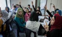 Syrian youth in a class room in Jordan