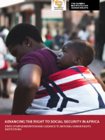Cover of the report: a woman carrying a child on the back