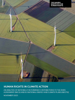 The cover page of the report showing windmills seen from above