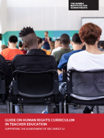 Cover of the report showing young people in a classroom