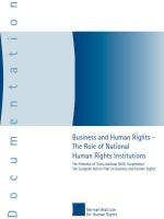 Business and Human Rights - The Role of National Human Rights Institutions
