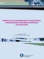 Working paper cover of Complicity in Human Rights Violations: A Responsible Business Approach to Suppliers