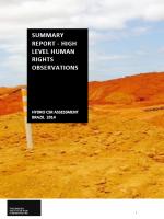 Summary report - high level human rights observations