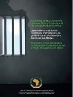 The Guidelines on the Conditions of Arrest, Police Custody and Pre-Trial Detention in Africa