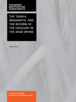The ‘Dawla Madaniyya’ and the Reform of the Judiciary in the Arab Spring