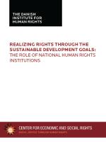Realizing rights through the sustainable development goals: The role of national human rights institutions