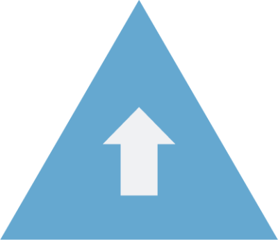 Triangle with arrow point up