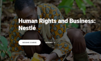 Screendump from the frontpage of Nestlé's training modul on human rights