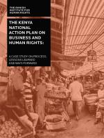 Front page of Kenya national action plan on business and human rights case study