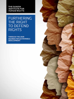 Cover of the report: "Furthering the right to defend rights through the 2030 Agenda for Sustainable Development"