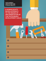 Image shows the cover of the report: A Human Rights Based Approach To The Means Of Implementation Of The Sustainable Development Goals