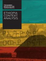 Cover of the report Ethiopia context anaysis