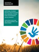 National human rights institutions as a driving force for sustainable development: Good practices for SDG programming and monitoring