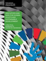 Indicators and data for human rights and suistanable development: A practical approach to leaving no one behind