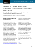 The role of national human rights institutions in the implementation of the 2030 Agenda