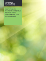 Picture showing the cover of the report: Respecting the rights of indigenous peoples: a due diligence checklist for companies