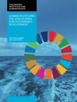 Human rights and the 2030 agenda for sustainable development - lessons learned and next steps